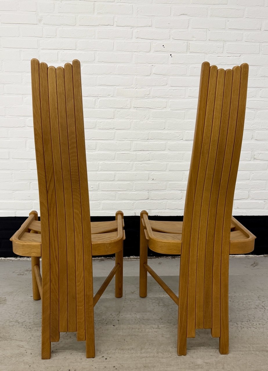 2 vintage Allmilmö designer stoelen