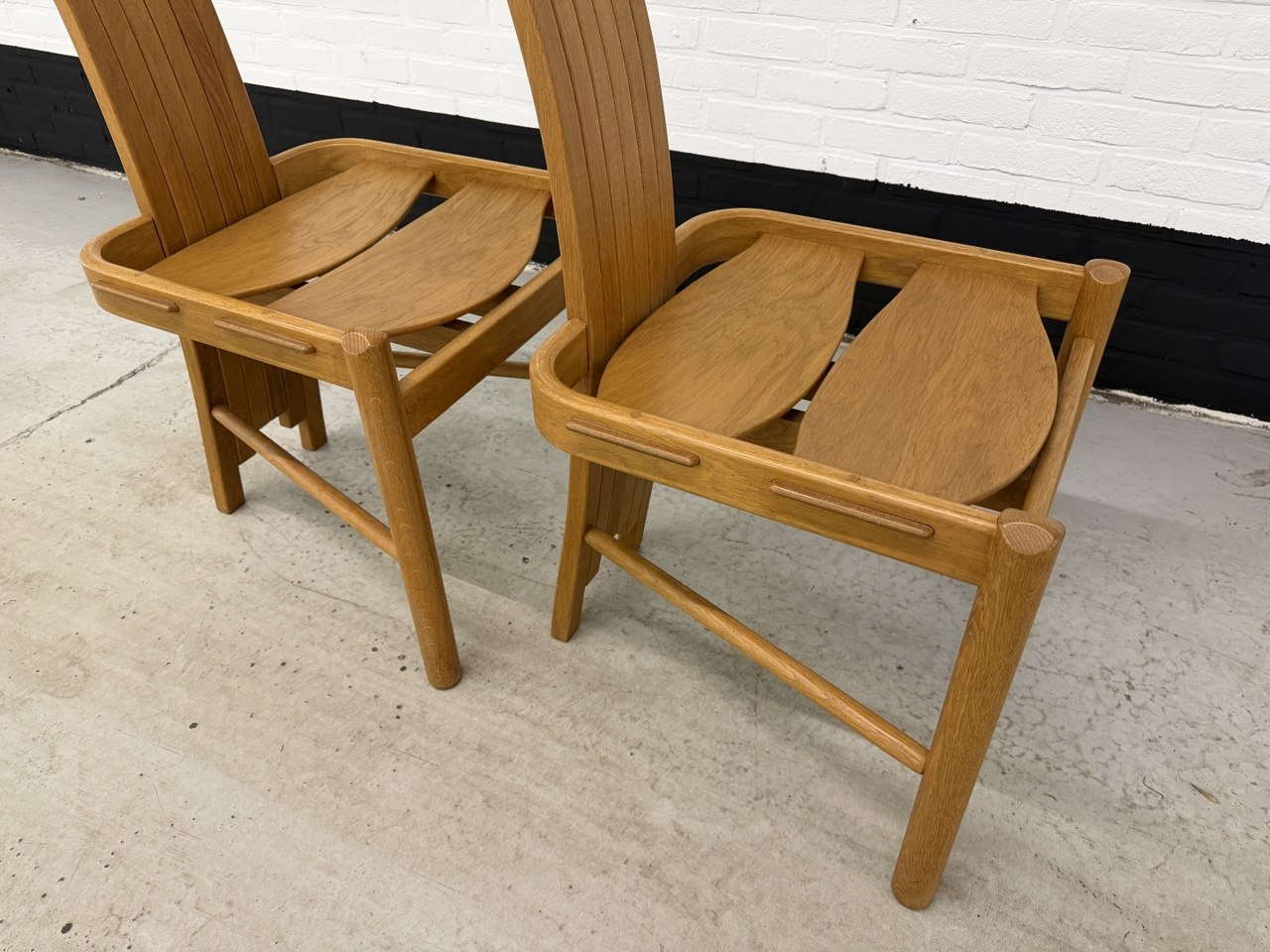 2 vintage Allmilmö designer stoelen