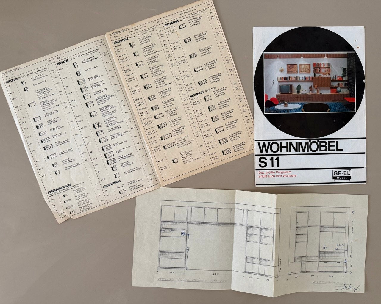 XXL vintage wandmeubel GE-EL S11