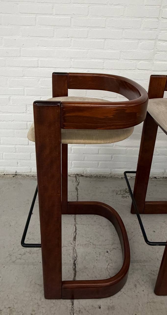 3 Vintage Willy Rizzo Stijl Barkrukken