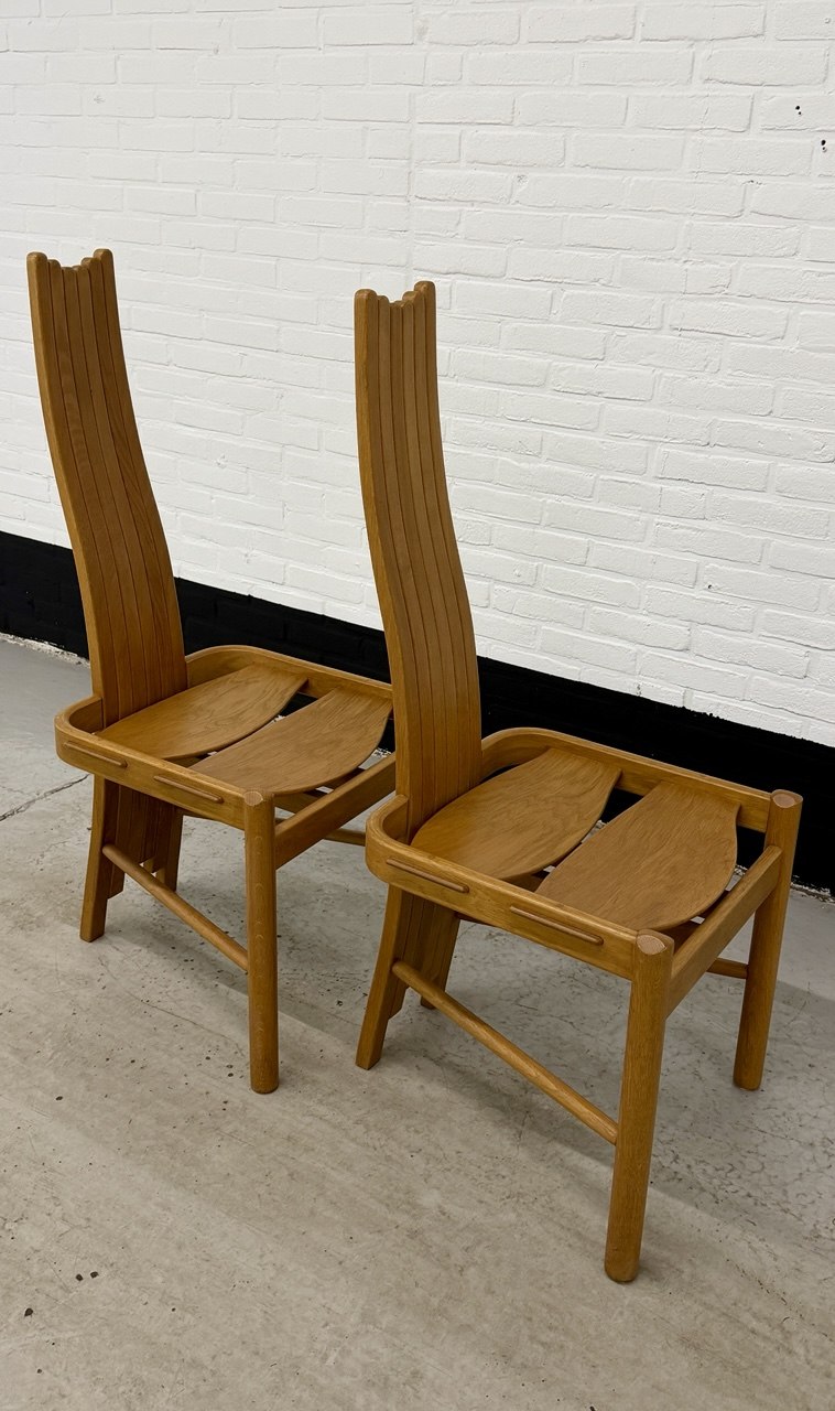 2 vintage Allmilmö designer stoelen