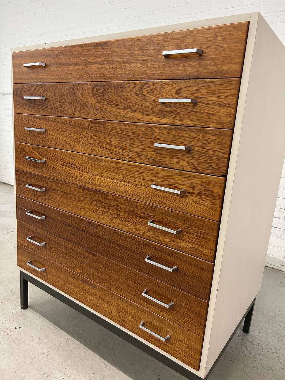 Vintage Papierkast Schoolkast Architectenkast