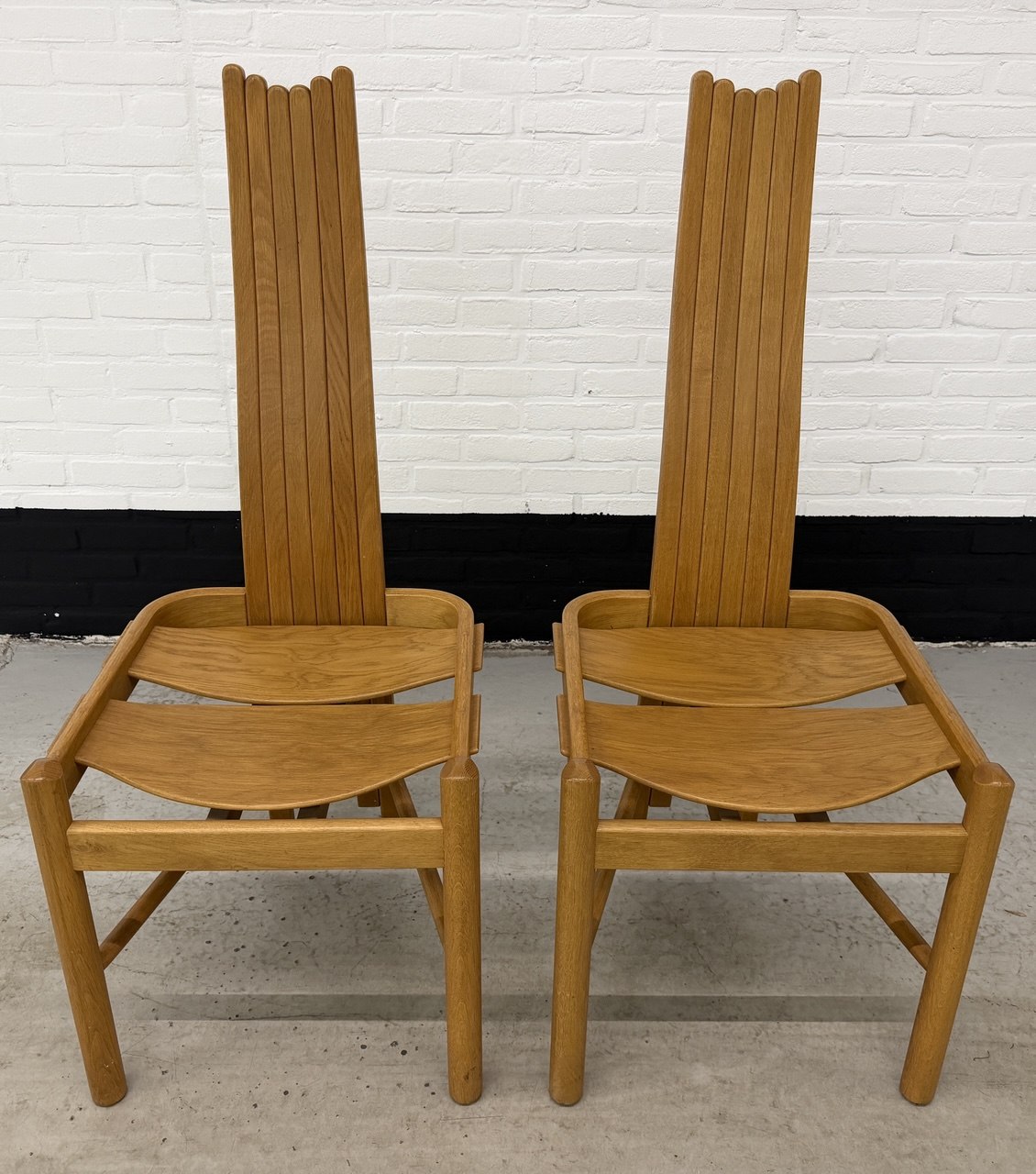 2 vintage Allmilmö designer stoelen